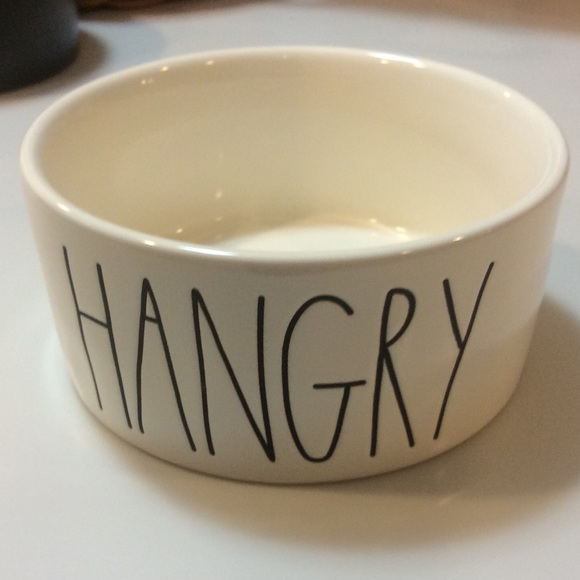 Rae Dunn White ceramic HANGRY Animal Dish